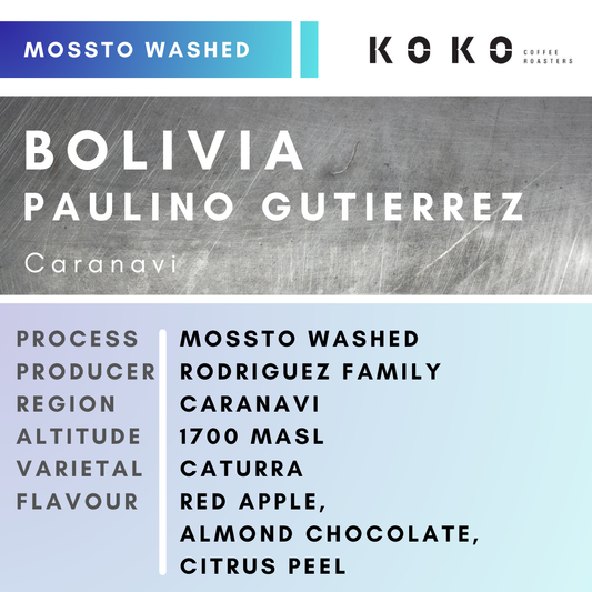 Bolivia Paulino Gutierrez Mossto Washed 150g