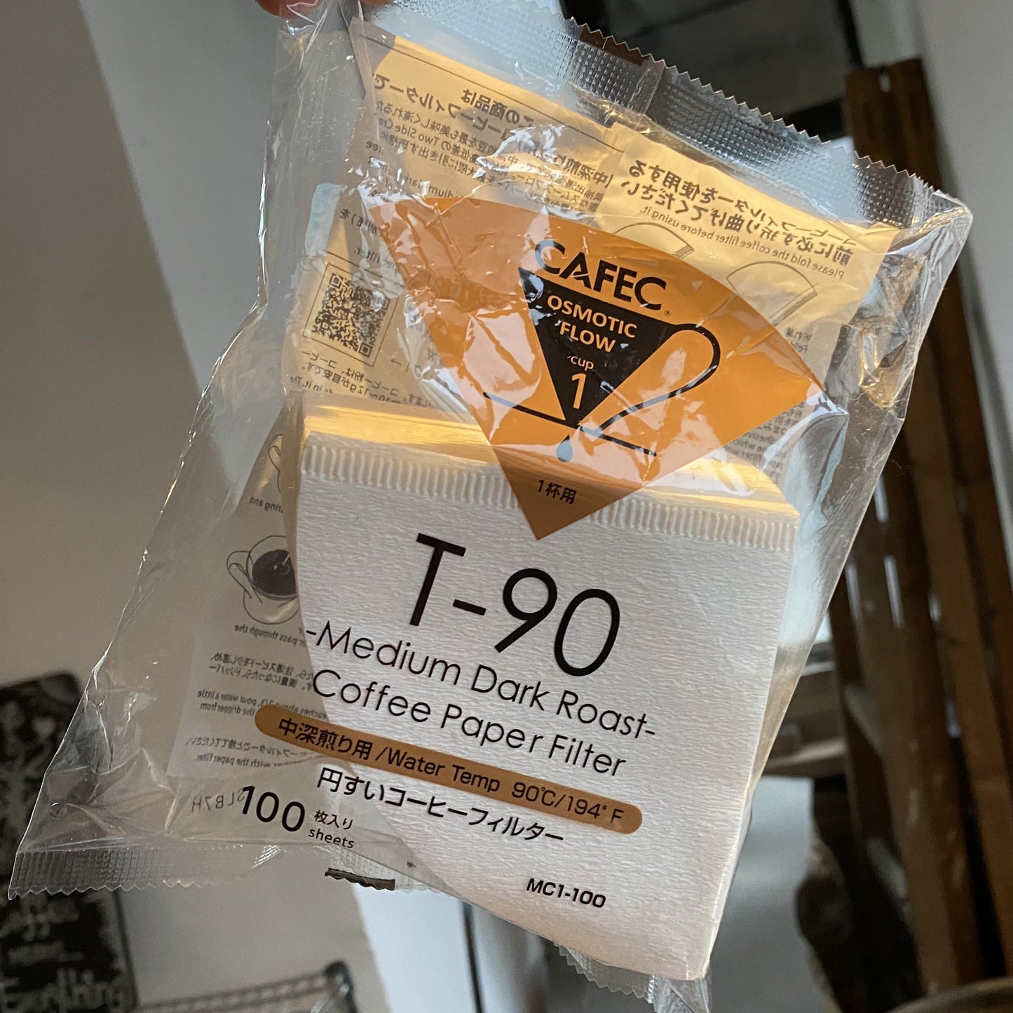中深焙專用濾紙 T-90Midium-Dark Roast Coffee Paper Filter (100 PCS )